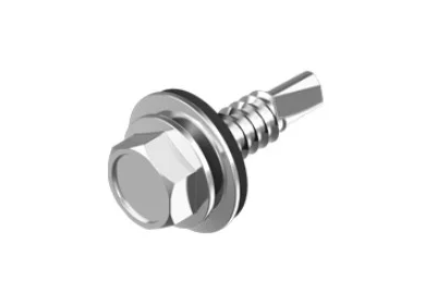 Саморіз для фасадних/покрівельних робіт d4,8х19 цинк EPDM бур, шайба EPDM